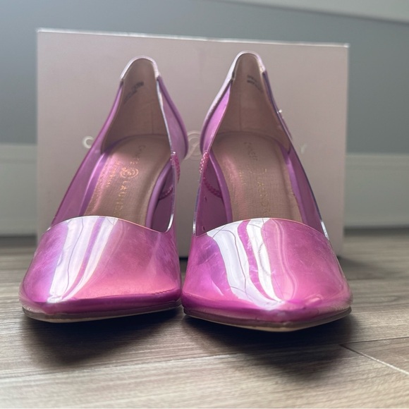 Chinese Laundry Women's Darling Vinyl Pump Shoe Heels Purple Sz 7.5 New - Picture 12 of 13